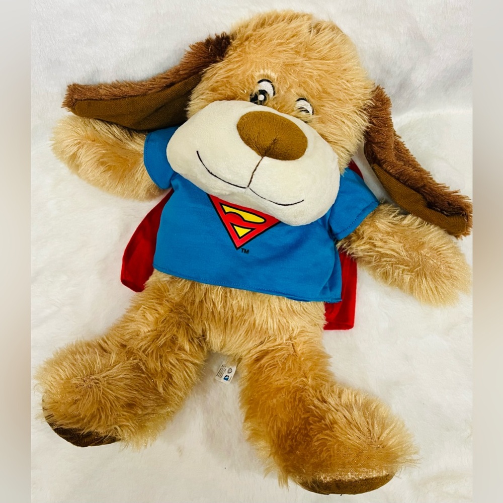 Warner Bros. Superhero Dog Plush - Red, Blue, and Brown